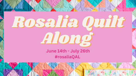Banner with a quilt in the background