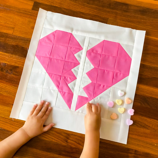 BFF Quilt Block - What is love? Collaboration Version - PDF Pattern