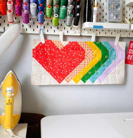 Love Rainbow Block  - PDF Pattern