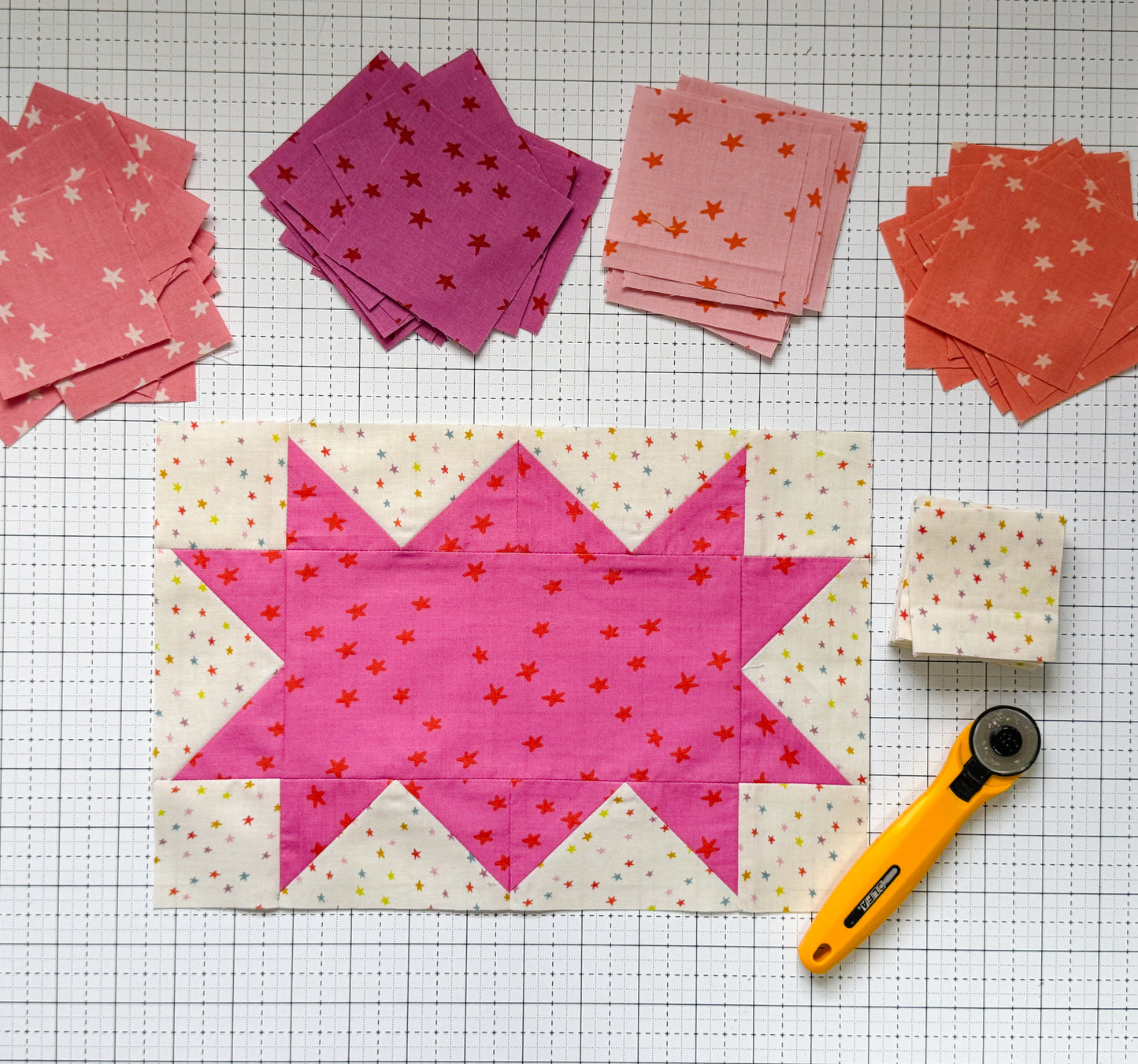 Stretchy Sawtooth Star Block - PDF Pattern - Free Download
