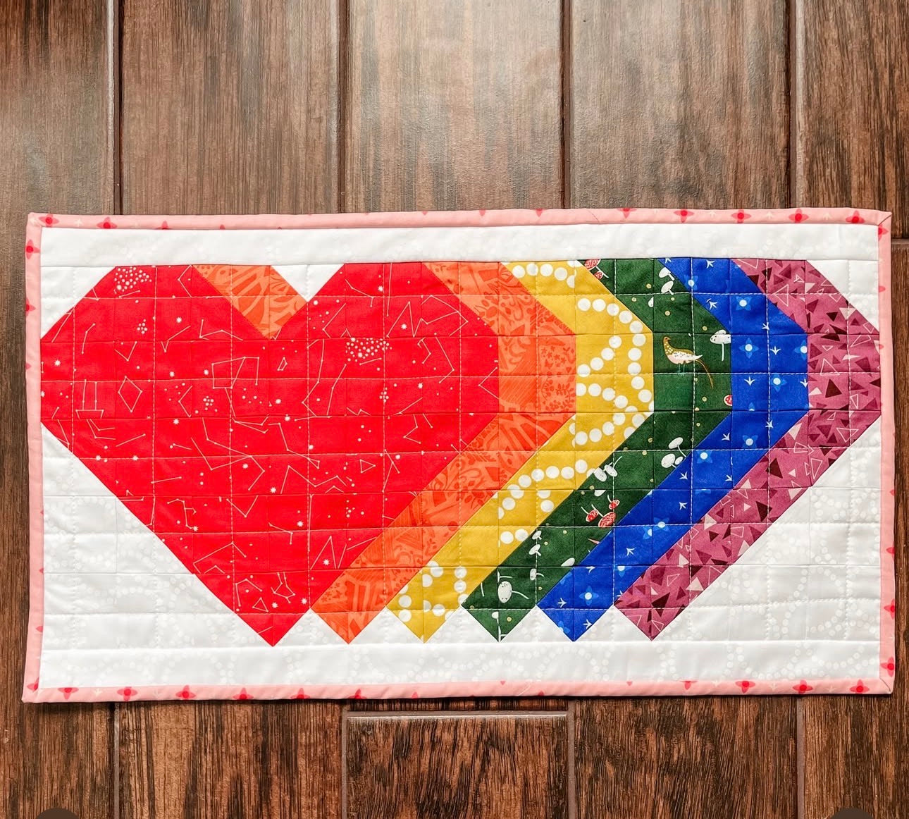 Love Rainbow Block  - PDF Pattern - Free Download (Limited Time)